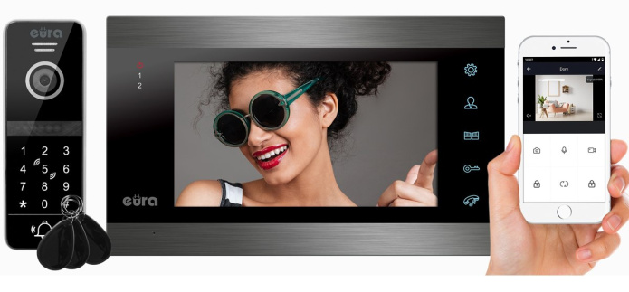 WIDEODOMOFON WIFI VDP-00C5 - czarny, monitor 7''